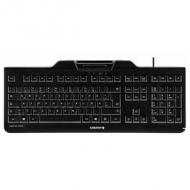 CHERRY KC1000 corded Keyboard USB ultraflat schwarz (US) US-Englisch mit EURO Symbol (JK-0800EU-2)