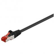 Patch-kabel cat6  3,0m black   s / ftp 2xrj45, lsoh, cu (68698)