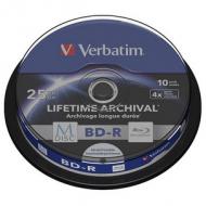 VERBATIM 10x M-Disc BD-R 25GB 4x Spindel inkjet printable (43825)