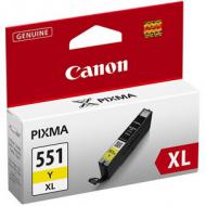 Canon Tinte für Canon Pixma IP7250, gelb, HC Inhalt: 11 ml (CLI-551XLY / 6446B001) Pixma IP8750 / IX6850 / MG5450 / MG5550 / MG6350 / MG6350S / MG6450 /  MG7150 / MX725 / MX925
