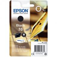 EPSON 16 Tinte schwarz Standardkapazität 5.4ml 175 Seiten 1-pack blister ohne Alarm (C13T16214012)