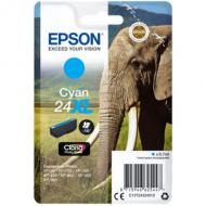 EPSON 24XL Tinte cyan hohe Kapazität 8.7ml 740 Seiten 1-pack blister ohne Alarm (C13T24324012)