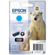 EPSON 26 Tinte cyan Standardkapazität 4.5ml 300 Seiten 1-pack blister ohne Alarm (C13T26124012)