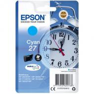 EPSON 27 Tinte cyan Standardkapazität 3.6ml 350 Seiten 1-pack blister ohne Alarm - DURABrite ultra Tinte (C13T27024012)