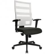Bürodrehstuhl "X-Pander", schwarz/weiß mit optionaler Armlehne Typ T2