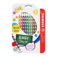 Dreikant-Buntstifte EASYcolors, für Rechtshänder - 12er Etui