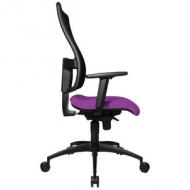 Bürodrehstuhl "Synchro Net", violett mit optionaler Armlehne Typ H1