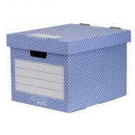 Archiv-Aufbewahrungsbox, blau / weiß