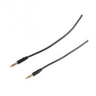 Audiokabel Slim Line, 3,5 mm Klinkenstecker - 3,5 mm Klinkenstecker, schwarz