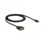 DELOCK Kabel DVI 18+1 Stecker HDMI-A Stecker 1 m schwarz (85582)