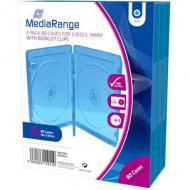 Mediarange bd-leerhülle für 3 discs 14mm blau (box38-3-30)