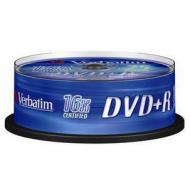 Verbatim DVD+R Matt Silver 120 Minuten, 4,7 GB, 16x, 25er Scratch Resistant Surfa 25er Spindel (43500)