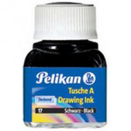 Pelikan Kunstschrift-Tusche Scribtol, Inhalt: 9 ml Farbe: schwarz, für Zieh- und feder, deckend, lichtecht, mit Druckball und Pipette (211888 / P17)