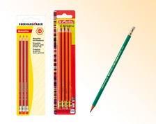 Bleistifte, sechseckig - mit Radierer