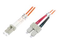DIGITUS LWL Patchkabel LC zu SC Multimode OM2 50 / 125 m Duplex Lnge 20m (DK-2532-20)