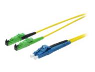 ASSMANN LWL Patchkabel E2000 (APC) auf LC (PC) DIAMOND Singlemode 09 / 125 Duplex Länge 10 m LSOH (AL-9E2000LC-10I-DM)