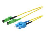 ASSMANN LWL Patchkabel E2000 (APC) auf SC (PC) DIAMOND Singlemode 09 / 125 Duplex Länge 1 m LSOH (AL-9E2000SC-01I-DM)