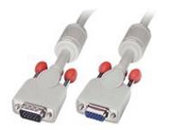 LINDY VGA Kabel M / F,cool grey, 3m HD15 M / F (mit Schrauben), DDC-fähig (36363)