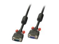LINDY VGA Kabel M / F, schwarz 7,5m HD15 M / F (mit Schrauben), DDC-fähig (36396)