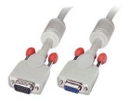LINDY VGA Kabel M / F, cool grey, 7,5m HD15 M / F (mit Schrauben), DDC-fähig (36365)