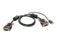 LINDY KVM Systemkabel KVM Switch Combo Serie USB 1m. HD15M - HD15M+USB-AM, 3m (33772)