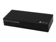 TECHLY DVI-I 24+5 Extender / Video Splitter 8-Port schwarz Ermoeglicht das Austeilen des DVI Signals auf 8 Ausgabegeraete (ICKV108DTY)