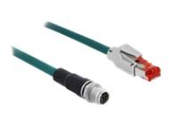 DELOCK Netzwerkkabel M12 8 Pin X-kodiert zu RJ45 Stecker PVC 2 m (85426)