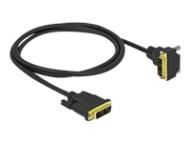 DELOCK DVI Kabel 18+1 Stecker zu 18+1 Stecker gewinkelt 1m (85901)