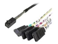 INTEL Mini-SAS Cable Kit AXXCBL450HD7S 450mm Cables mit straight SFF8643 to 7-pin SATA connectors (AXXCBL450HD7S)