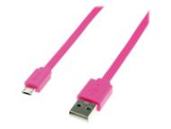 ROLINE USB2.0 Kabel A-MicroB ST/ST pink 1m (11.02.8762)