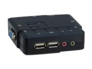 INTER-TECH KVM CS-21UA 2x DB15 2x 4pol 3,5mm Klinke 2x USB 1x VGA (88887166)