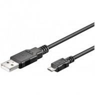 Usb 2.0 kabel a auf micro b 5,00m schwarz (ak 67423)