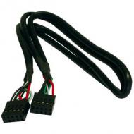 Usb 2.0 kabel mit 10 pin stecker internes dual,40cm (ex-k42000)
