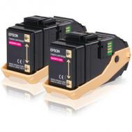 EPSON AL-C9300N Toner magenta Standardkapazität 2 x 7.500 Seiten 2er-Pack (C13S050607)