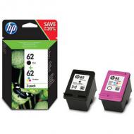 hp Multipack hp 62 für OfficeJet 5740, Multipack Inhalt: 4,5 ml (schwarz), 3 x 4,0 ml (cyan, magenta, gelb) Kapazität: schwarz ca. 200 Seiten, farbig ca. 165 Seiten für: OfficeJet 5740 / 5742 / 8040, Envy 5540 / 5544 / 5640 / 5642 /  5644 / 5646 / 5660 / 7640 (N9J71AE  /  hp 62)