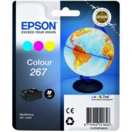 EPSON 267 Tinte cyan, magenta und gelb Standardkapazität 200 Seiten 1-pack RF-AM blister (C13T26704010)