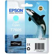 EPSON T7605 Tinte cyan hohe Kapazität clair 25,9ml 2390 Seiten 1er-Pack (C13T76054010)