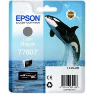 EPSON T7607 Tinte hell schwarz hohe Kapazität 25,9ml 10230 Seiten 1er-Pack (C13T76074010)