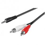 Audio stereo anschlusskabel 1,5m 3,5mm klinke <-> 2x cinch-stecker (51649)