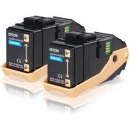 EPSON AL-C9300N Toner cyan Standardkapazität 2 x 7.500 Seiten 2er-Pack (C13S050608)