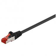 Patch-kabel cat6  0,25m black  s / ftp 2xrj45, lsoh, cu (93215)