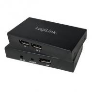 LogiLink 4K Displayport Splitter, 2-fach unterstützt DisplayPort 1.2, Eingang: 1 x DisplayPort Kupplung, Ausgang: 2 x DisplayPort Kupplungen, Auflösungen: 4K (UHD), 3D, unterstützt HDCP 2.0 (CV0090)