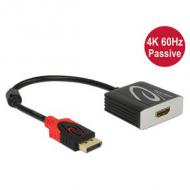 DELOCK Adapter Displayport 1.2 Stecker HDMI Buchse 4K 60 Hz Passiv schwarz (62719)
