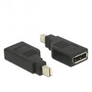 DELOCK Adapter mini Displayport 1.2 Stecker Displayport Buchse 4K 90degree gedreht schwarz (65626)