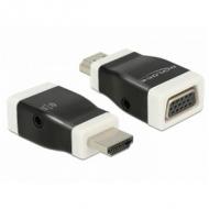 DELOCK Adapter HDMI-A Stecker VGA Buchse mit Audio screwless (65586)