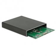 DELOCK Externes Gehuse 2 x M.2 Key B SuperSpeed USB 10 Gbps (USB 3.1 Gen 2) mit RAID (42588)