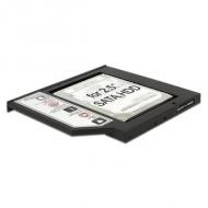 DELOCK Einbaurahmen Slim SATA 8,9cm 5,25Zoll fur 6,35cm 2,5Zoll SATA HDD 9 mm Höhe (62669)