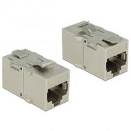 DELOCK Keystone Modul RJ45 Buchse RJ45 Buchse Cat.6A Metall (86408)