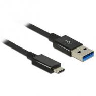 Delock usb3.1 kabel c -> a st / st 1.00m koaxial sw prem (83983)