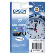 EPSON Tinte fr EPSON WorkFor WF-3620DWF, Multipack Inhalt: 3 x 3,6 ml, cyan, magenta, gelb Kapazitt: ca. 900 Seiten (je 3 x ca. 300 Seiten) (alt: C13T27054010  /  neu: C13T27054012) WorkFor WF-3620DWF / 3620WF / 3640DTWF / 7110DTW / 7610DWF /  7620DTWF